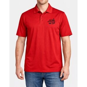 Core 365 Polo Shirt Mens XL Red Performance Pique Short Sleeve Washington Eagle